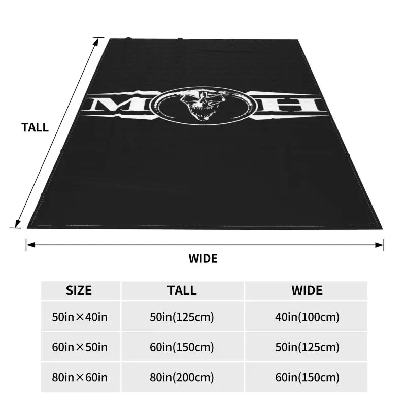 Masters Of Hardcore Logo - M.O.H Skull Blanket Warm Bedspread Four Seasons Faux Fur Throw Sleeping Sheets