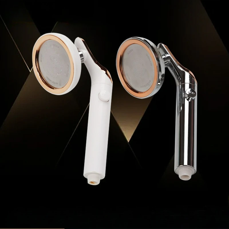 

1pc New High Pressure Shower Head Big Panel Water Saving One-Key Stop Water Spray Nozzle Bathroom Accessories