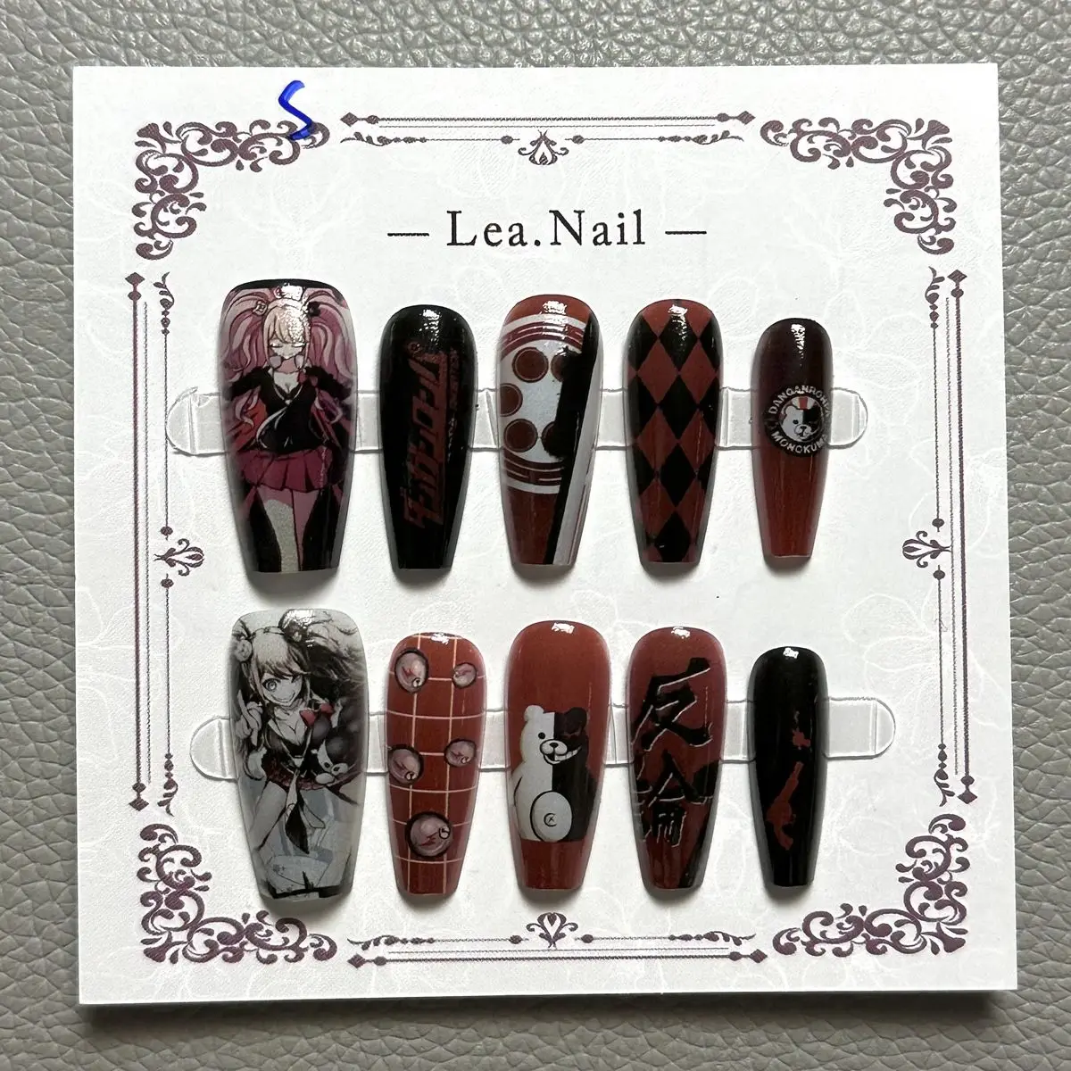 

Danganronpa Anime Manicure Kawaii Student ACG Junko Press-on Nails Student Girl Naegi Makoto Oma Kyoko Jewelry Birthday Gift