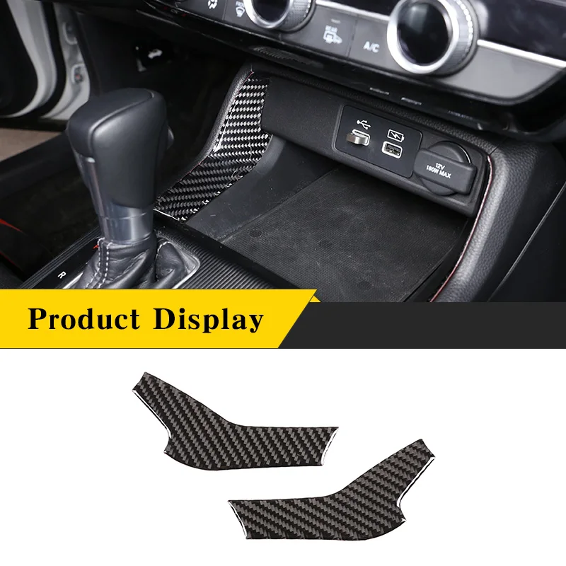 

For Honda Civic 2022 Soft Carbon Fiber Car Styling USB Charging Port on Both Sides of the Stickers Car Interior Accessories