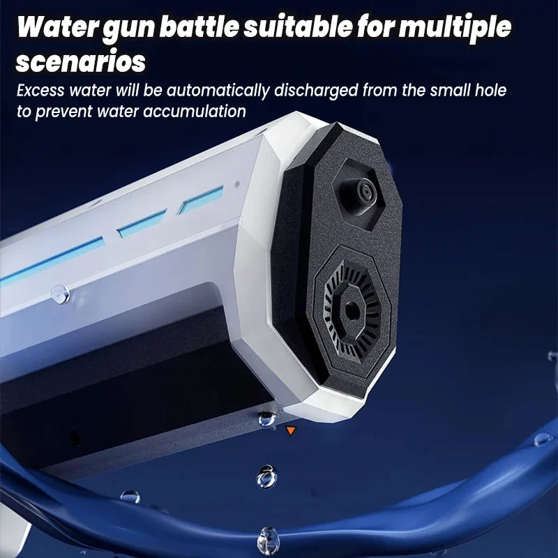 Electric Continuous Shooting Water Gun Toy, Summer Outdoor Fully Automatic Spray High-Pressure Swimming Pool Water Play Toy Gift