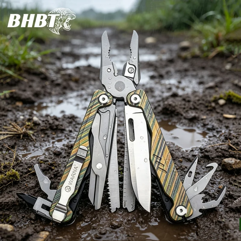 BHBT Titanium Alloy Multitool Pliers 20 In 1 EDC Outdoor Camping Survival Multi functional Tool Pliers Multi Tool