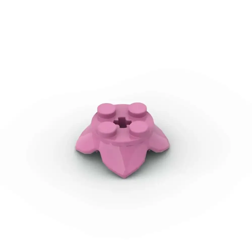 MOC 10PCS Plant Leaves 15469 2x2 Building Blocks Kit With 4 Petals And Axle Hole Particle Educational Toy Children Birthday Gift