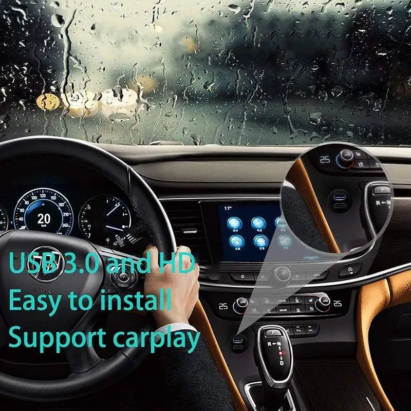 Dual Ports Extension Cord USB & HDMI-compatible Male to Female Dash Panel Waterproof Flush Mount Cable For Car Boat Motorcycle