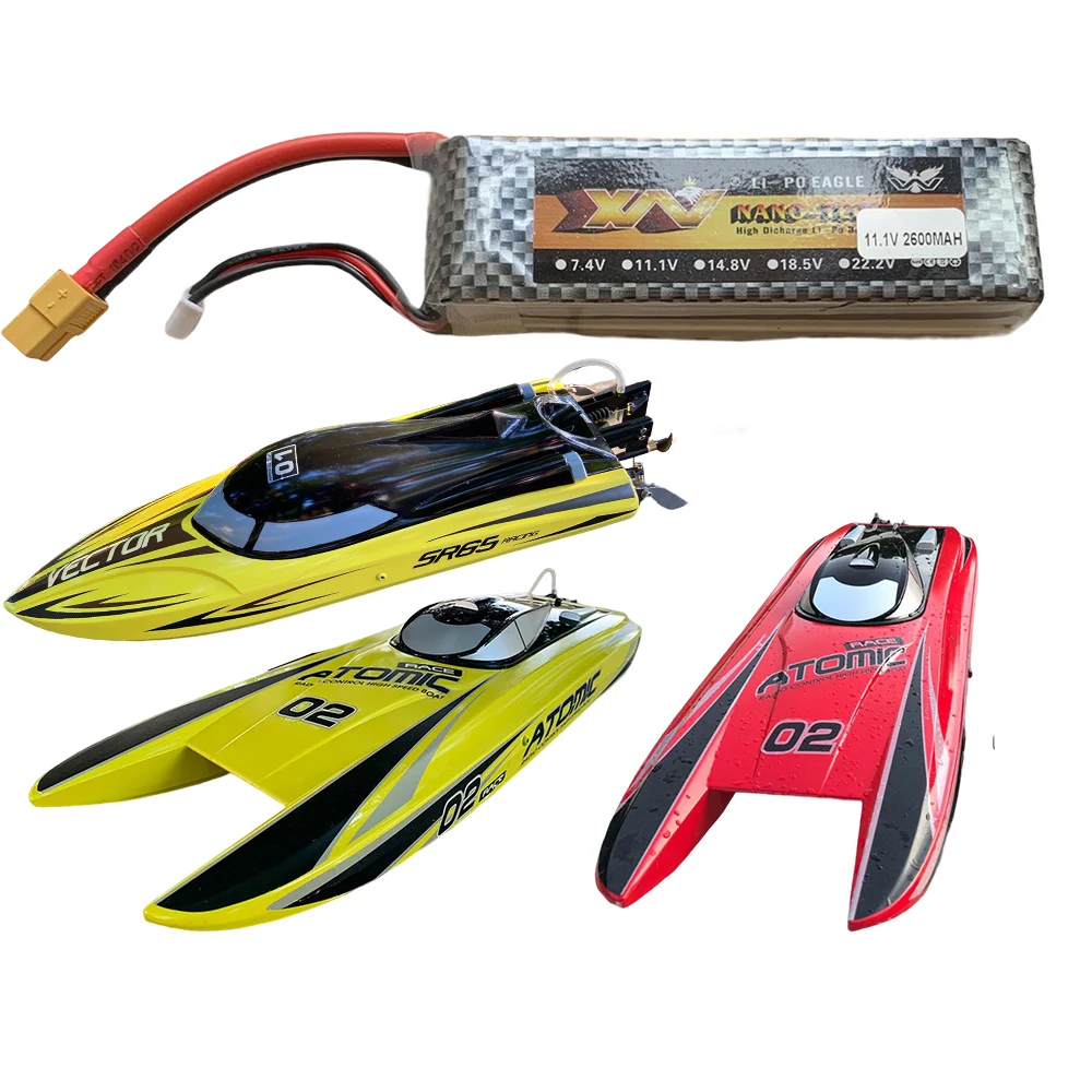 Replacement Parts 11.1V 2600mAh 3S Lipo Battery XT60 Plug Charger Apply in Volantex rc Atomic  Brushless Remote Control Boats