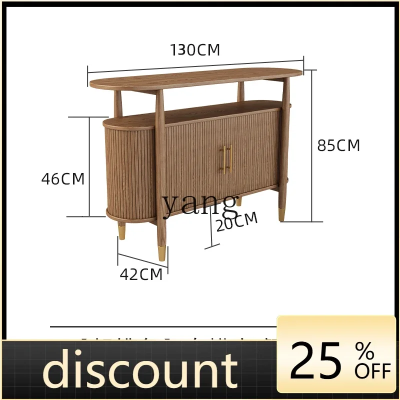 LMM modern simple solid wood dining side cabinet living room household tea cabinet