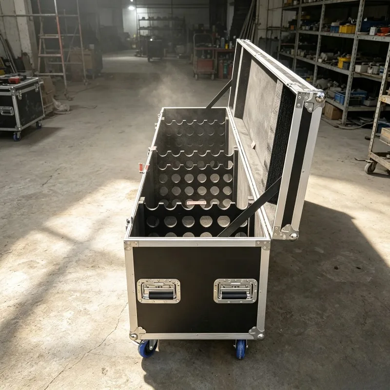 Customized ATA Flight Case for 30pcs 2.4m(8ft) Telescope Adjustable Pipe and Drape Upright and Crossbar