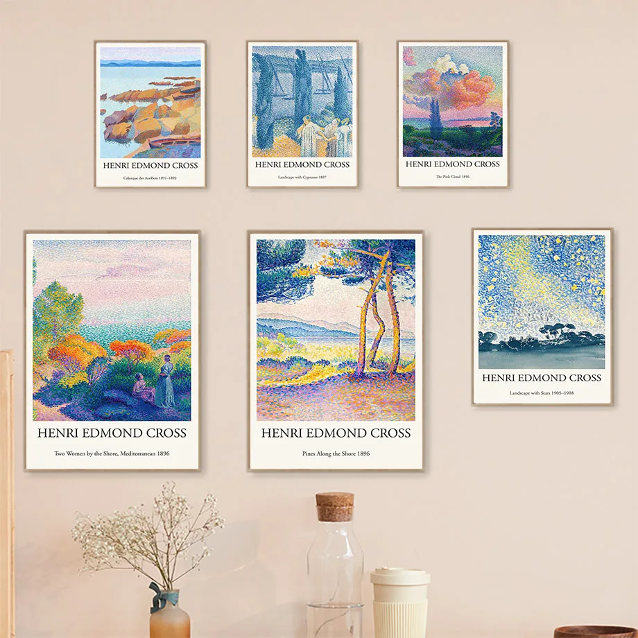 

Henri Edmond Cross Stars Garden Cloud Abstract Wall Art Canvas Painting Posters And Prints Wall Pictures For Living Room Decor