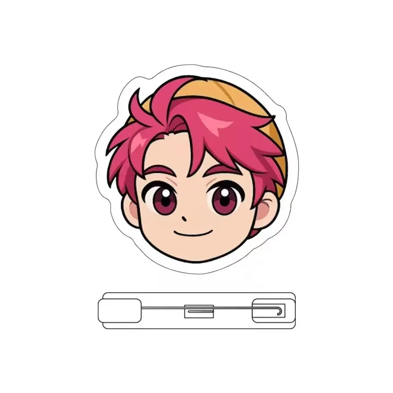 نموذج جديد ساجا بنين نجم Kpop شيطان الصيادين زوي رومي ميرا ديربي أنيمي الكرتون الاكريليك بروش عيد الميلاد شارة هدية صغيرة