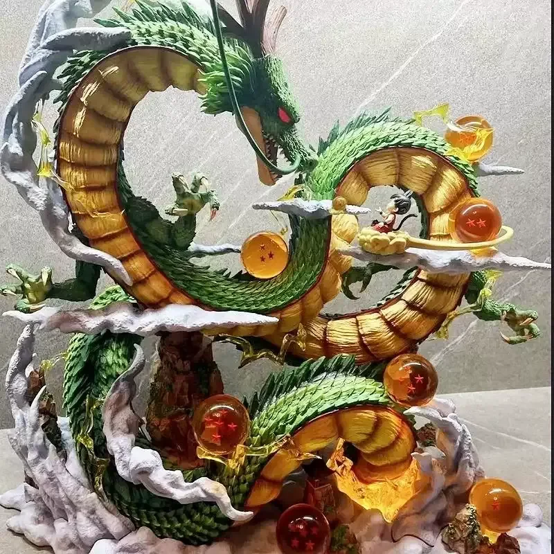 Figura de Dragon Ball de 53cm, figuras de Shenron, figura de Goku y Shenron, estatua de Pvc, modelo de colección de muñecos, adorno, juguetes para niños, regalos
