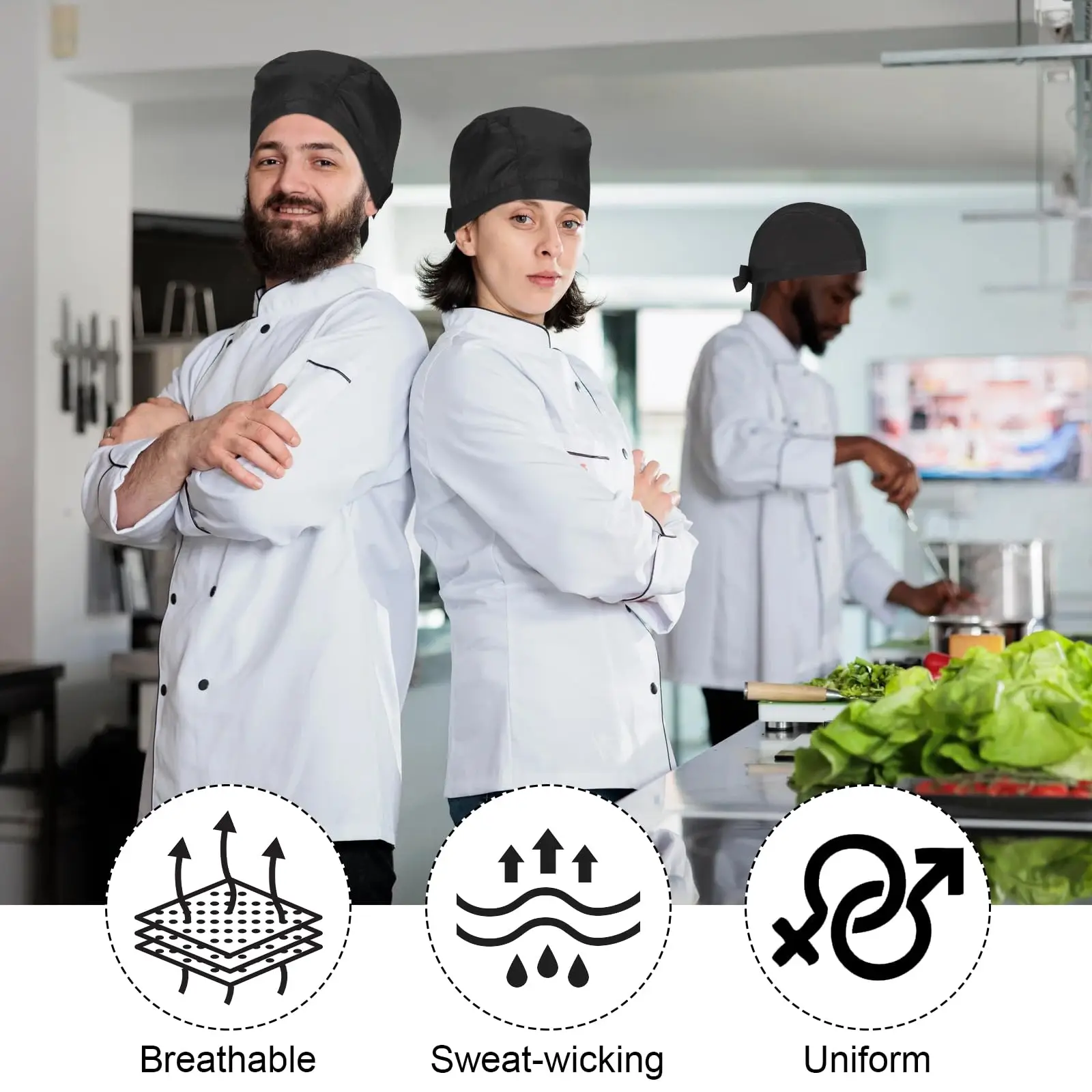 5 pz/set unisex chef pirata cappello da cuoco cappello con teschio ristorante sala da pranzo cappello da cuoco cucina cucina panetteria abbigliamento da lavoro berretto regolabile