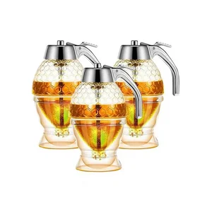 Creative Press Type Mel Squeeze Bottle, Sealed Plastic Bottle, Funnel Bottle, Single Based Syrup Pot, 1PC 8 Main Honey Door Sales - №8