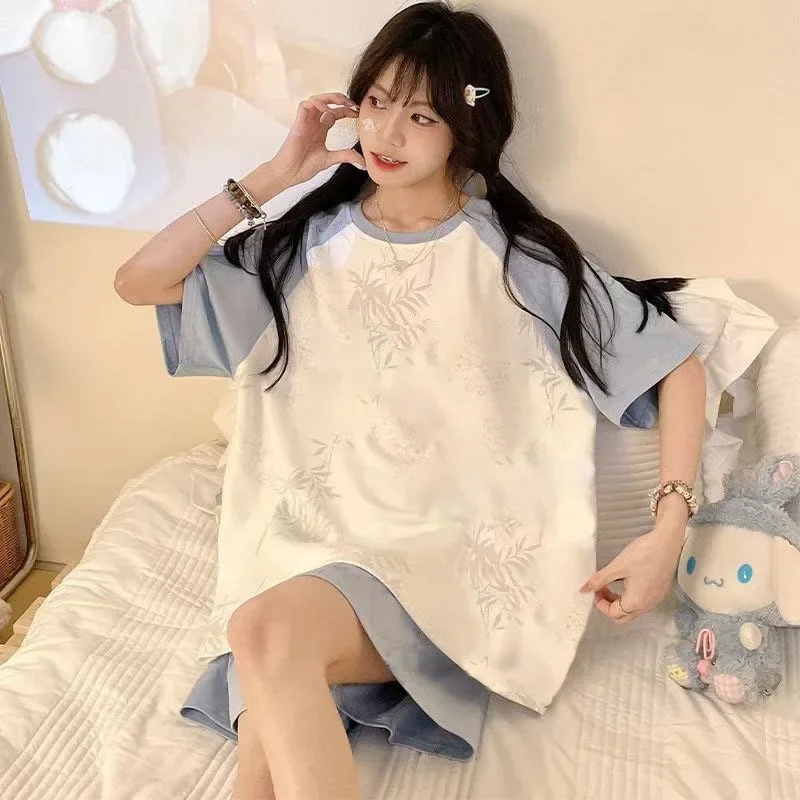 New Women Homewear Summer Pajamas Popular Short Sleeve Loungewear Spring Lady Korean Cute Girl Cloth Two-Piece Pajama Set Casual