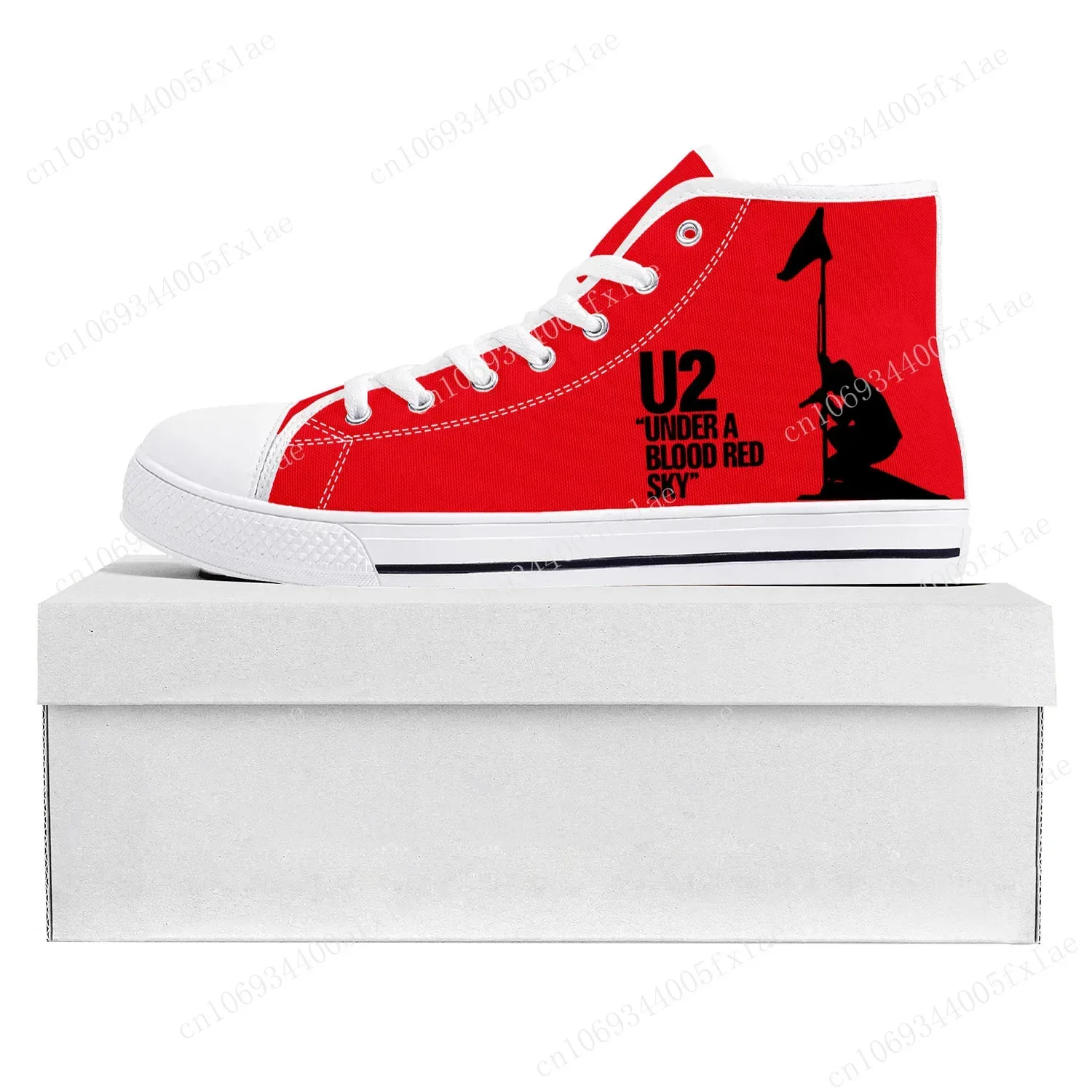 

U2 Rock Band Fashion Punk High Top High Quality Sneakers Mens Womens Teenager Canvas Sneaker Casual Couple Shoes Custom Shoe