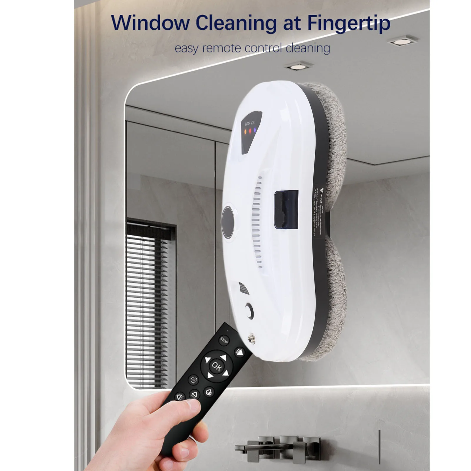 روبوت تنظيف النوافذ 2800Pa كشف الحواف AI تخطيط الممر الذكي منظف النوافذ الذكي للاستخدام المنزلي التجاري