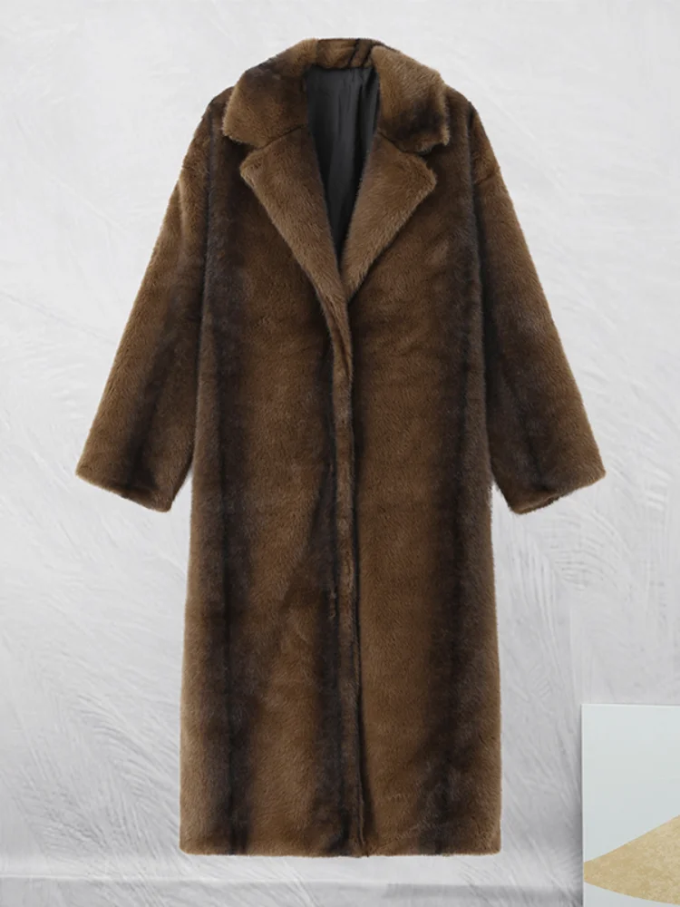 Women Solid Faux Fur Long Coat Lapel Long Sleeve Fluffy Luxury Loose Casual Outerwear 2026 Fashion Winter High Street Outwears 6 Women Solid Faux Fur Long Coat Lapel Long Sleeve Fluffy Luxury Loose Casual Outerwear 2026 Fashion Winter High Street Outwears 6