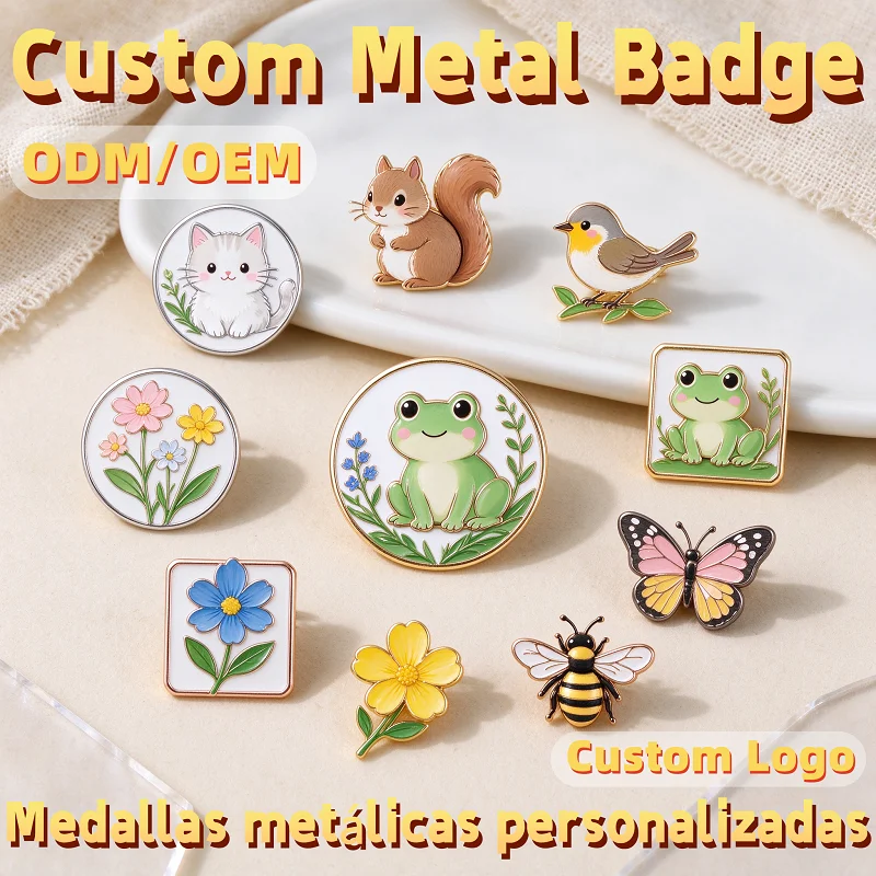 Customize Logo Pins Factory Iron Zinc Alloy Metal Brooch 2D 3D Your Own Design Custom Pin Badge Soft Hard Enamel Pin With Clutch