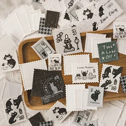 JIANWU Paper Stamp Series Vintage Relief Stamp Landscaping Material Collage Sticker Creative DIY Journal Scrapbook Stationery