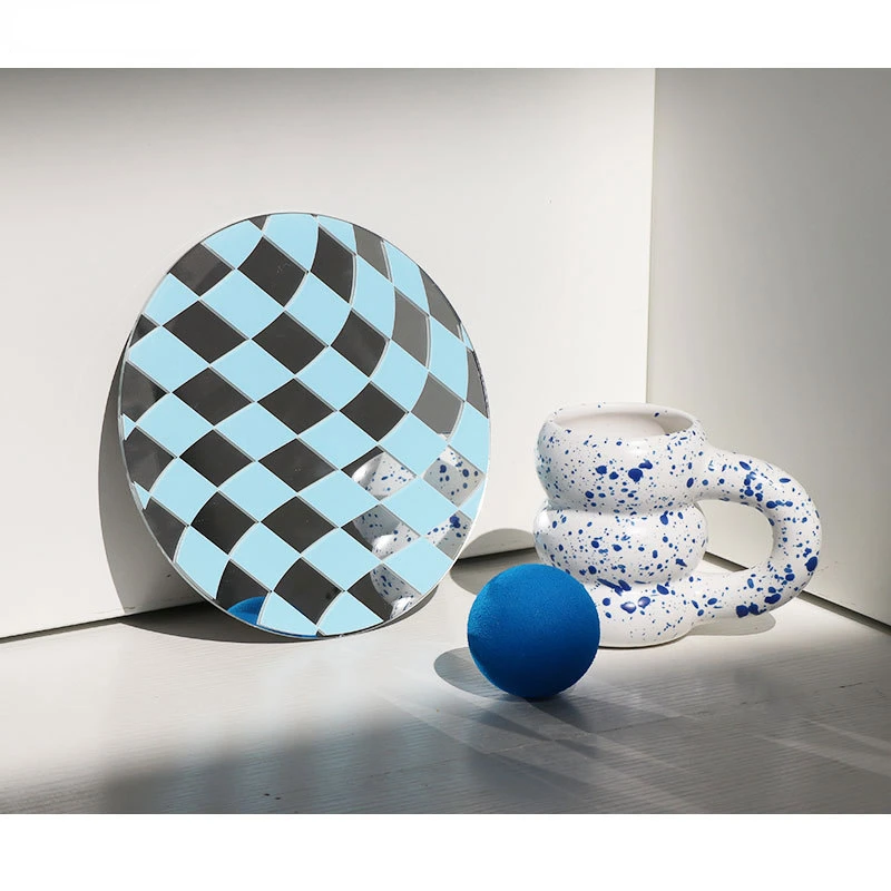 Ins Photo Props specchio acrilico scacchiera Swing Shot puntelli decorativi ornamenti Desktop di moda