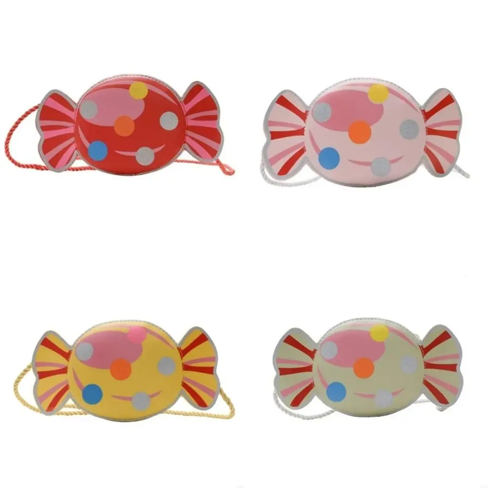 Fashion Yellow Candy Shaped Purse for Girls Cute PU Leather Small Shoulder Bags Mini Crossbody Bag for Everyday Essential