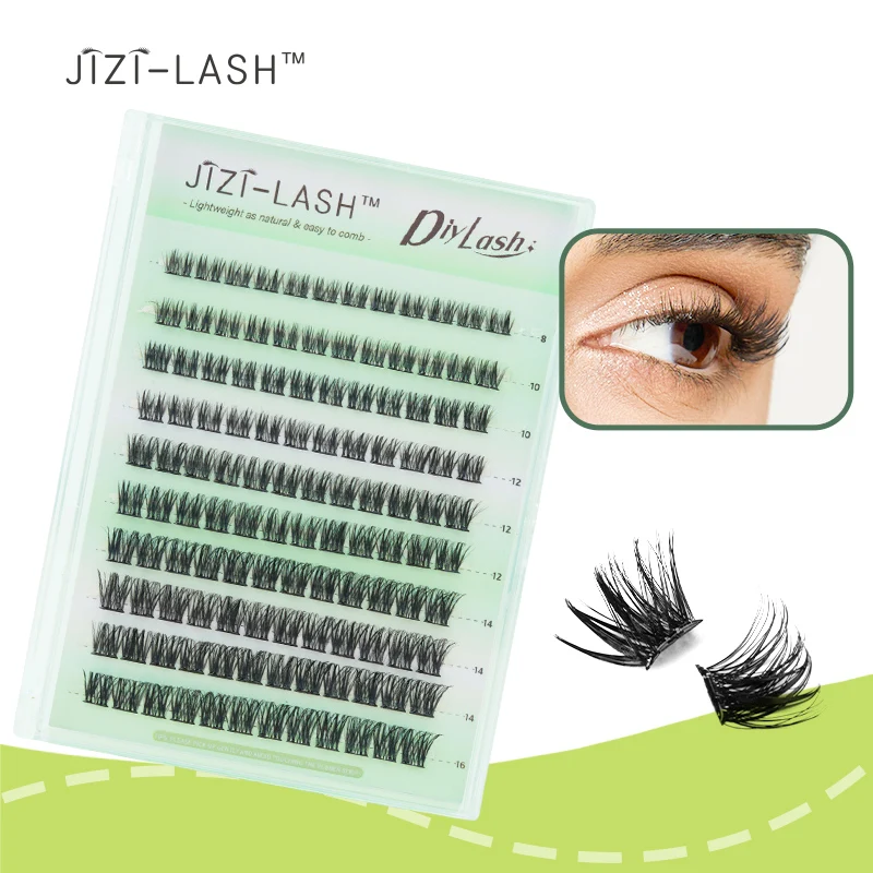 

JIZI-LASH 120pcs Lashes Wholesale Self-adhesive Lash Clusters DIY Individual Eyelashes Extensions Tweezers Kit Makeup Tools