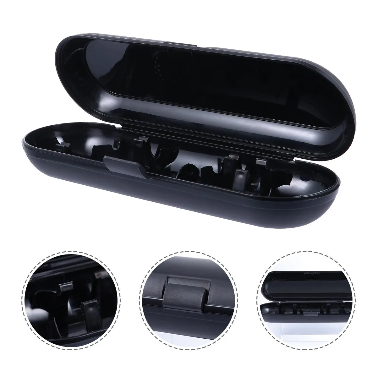 

2Pcs Portable Toothbrush Case Electric Toothbrush Storage Box Bpa-Free PP Material Strong Protection Against Brush Deformation