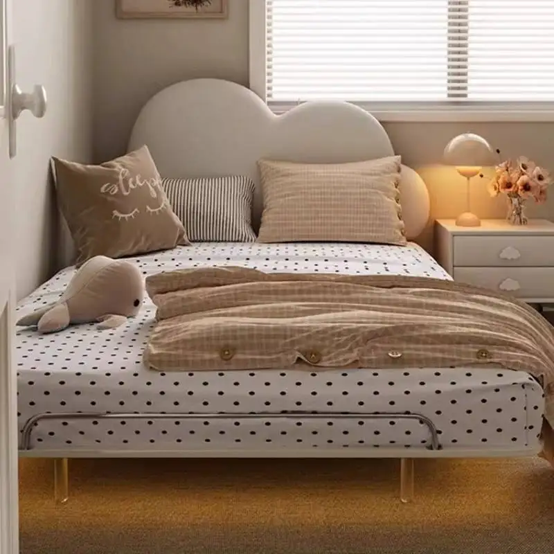 

White Luxuce Kids Beds Decoration Safety Simple Modern Wooden Kids Beds Design Single Custom Lettino Per Bambini Furniture Home