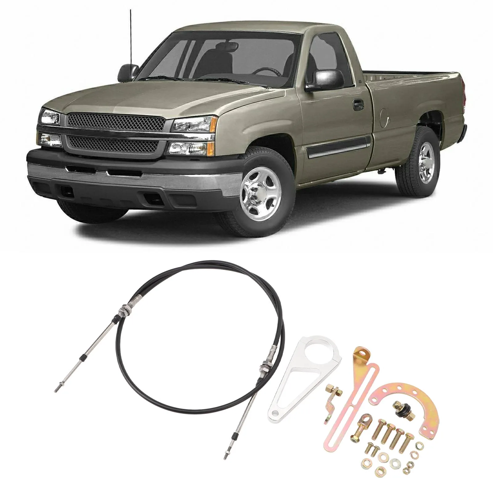 Cable Column Shift Linkage Kit High Strength ACA 1804 for TH350 TH400 700R4 TH200 2004R 4L80E Transmissions view 5