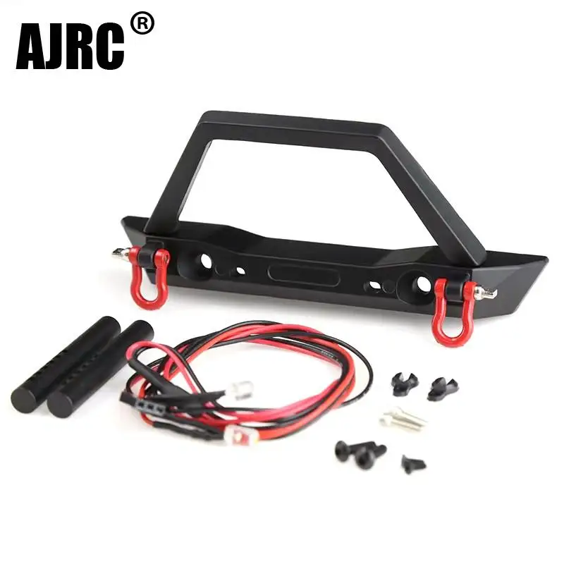 

Metal Front Bumper W/ Lights Lamp Upgrades Parts Accessories For 1/10 Rc Crawler Axial Scx10 Ii 90046/47 Trx-4 Trx4