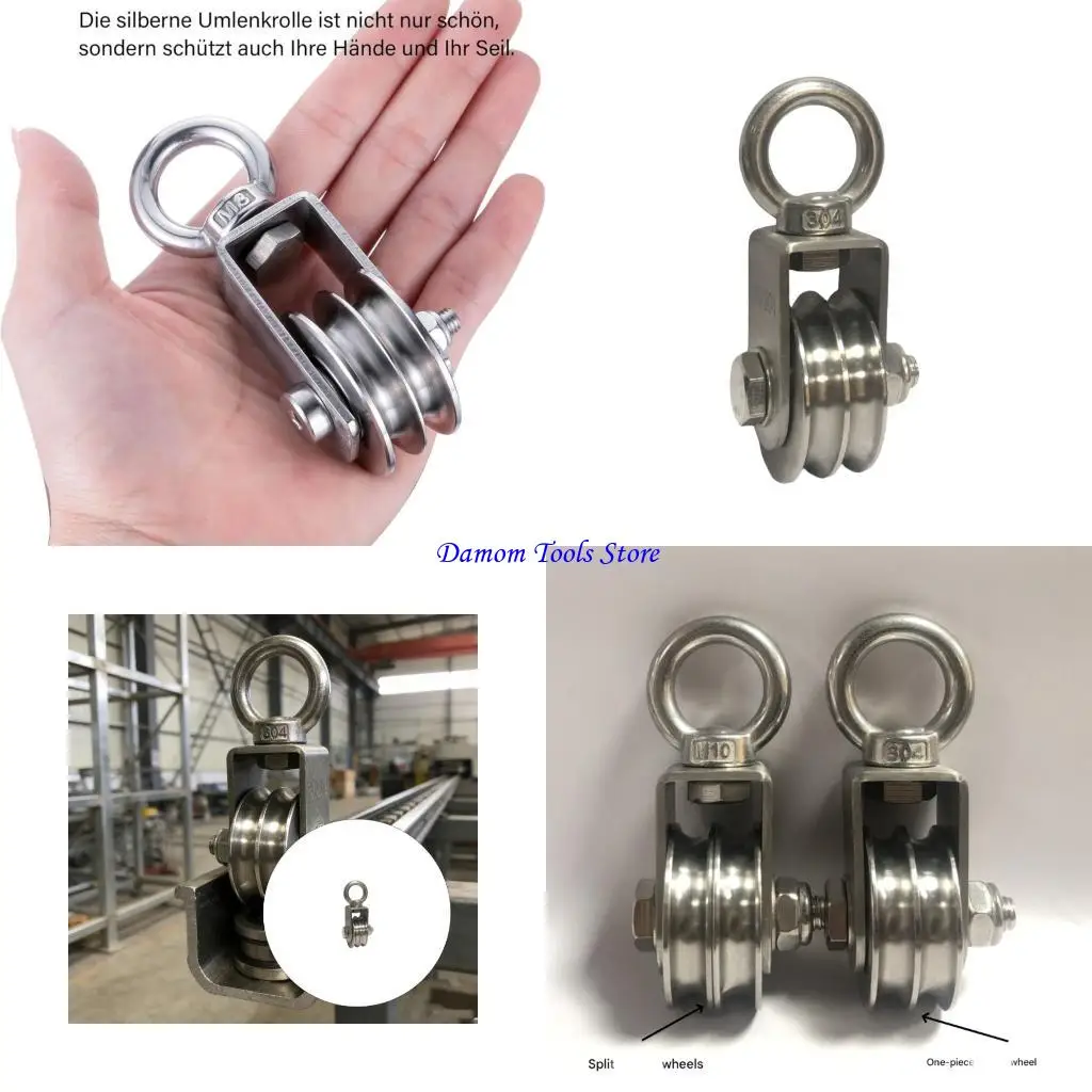 57BE Smooth Running Double U Channel Pulley With Safety Lock For Port Operations