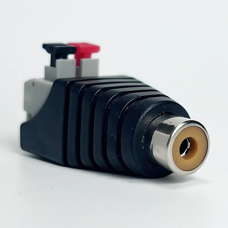 4/10/20 Pcs RCA Male to Terminal Block RCA Female to Terminal, Solderless Crimp AV Audio Video Connector for Speaker Home Theate