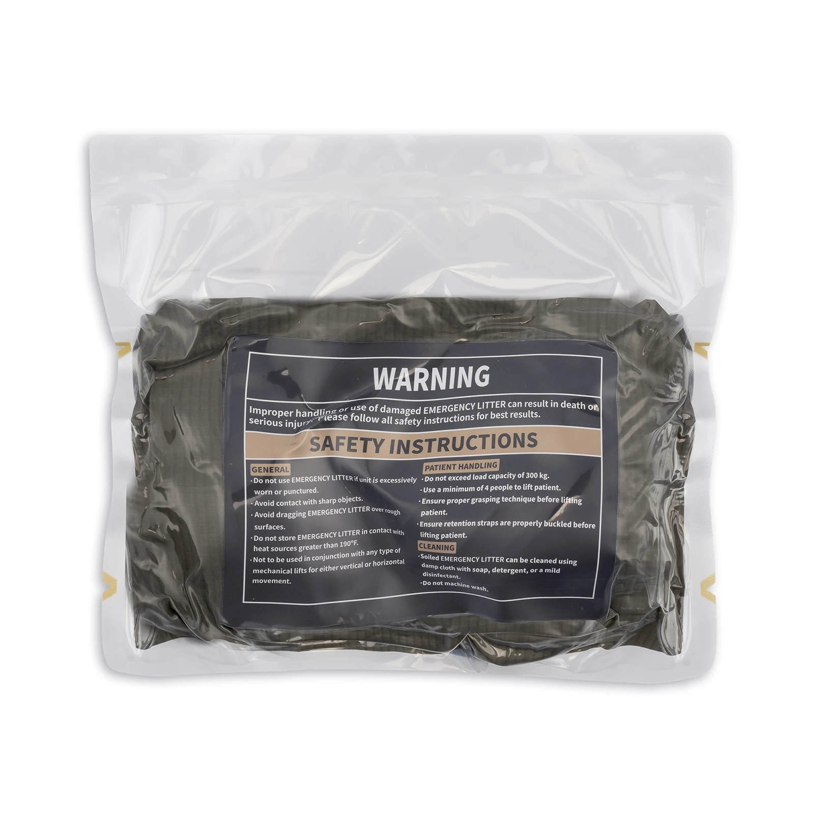 RHINO RESCUE Disposable Emergency Stretcher Portable Rescue Litter for Outdoor Camping First Aid Kit IFAK