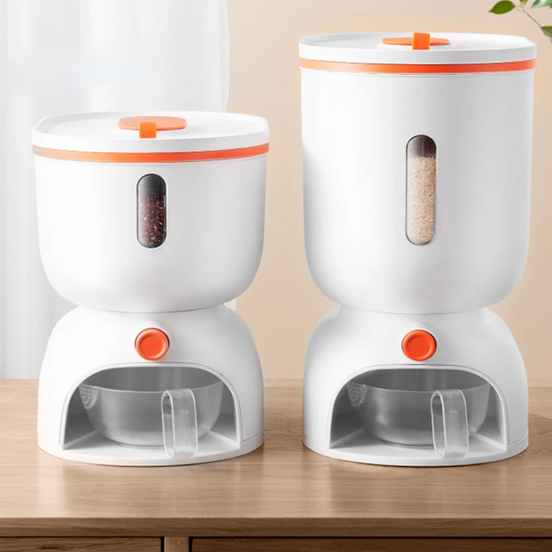 

Automatic Grain Dispenser Plastic Storage Box Kitchen Rice Container Insect Proof and Moisture Proof