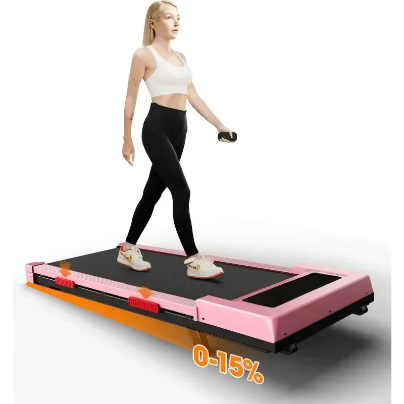 

Walking Pad with Incline Home/Office Portable Treadmill Manual Inclined Treadmills Remote Control for Small Spaces