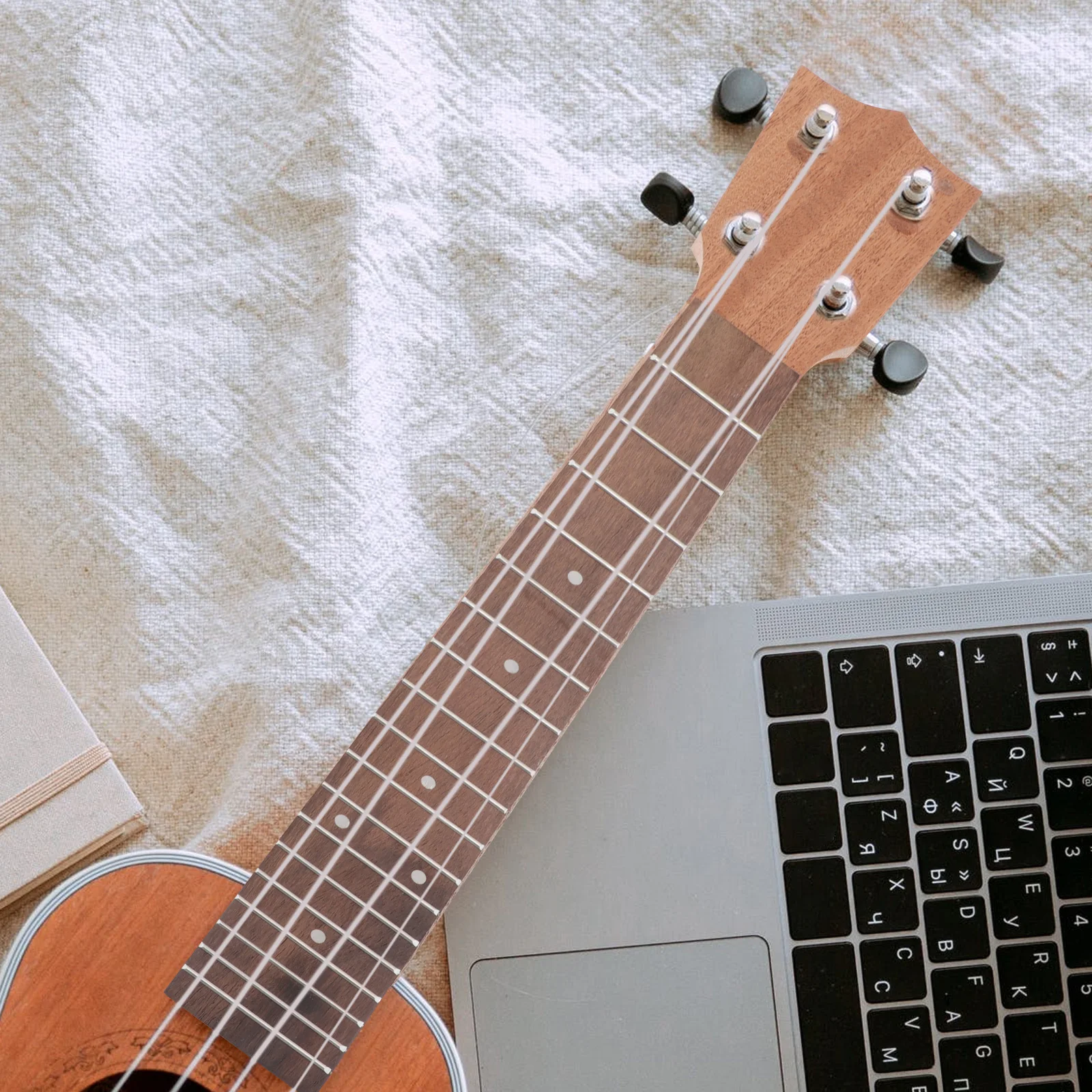 

1 Set Wood Ukulele Neck Board Ukulele Fretboard Premium Quality DIY Ukulele Accessory Music Tool