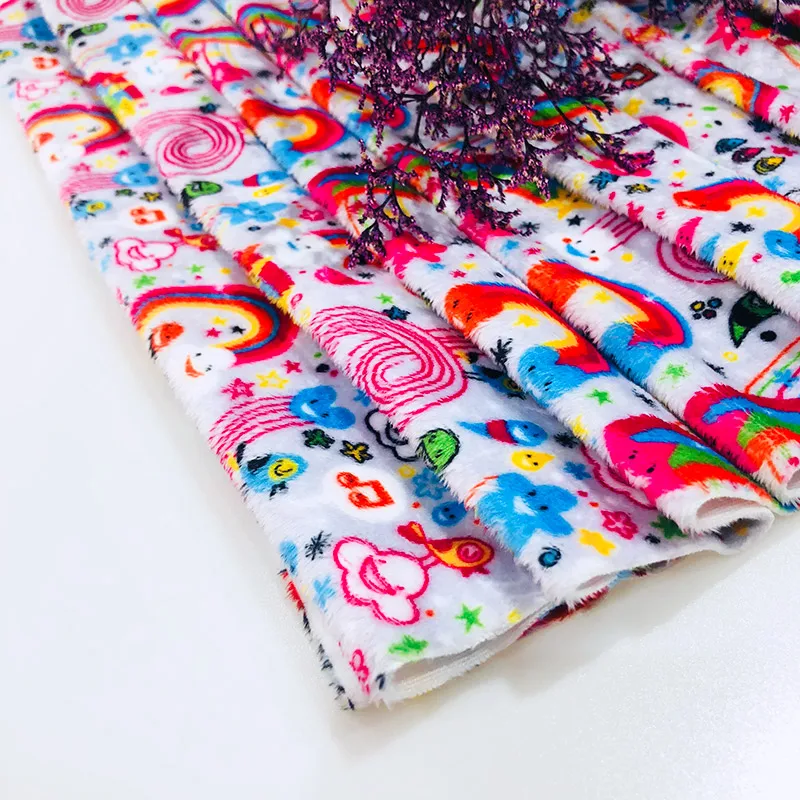 

Wholesale Baby Prints Fabric Digital Printing Minky Fabric Customized Pattern For Baby Blanket