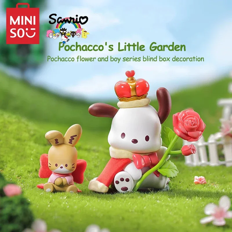 Miniso Echte Sanrio Blinde Doos Pochacco Bloemen En Jongens Serie Pop Ornament Kawaii Kinderen Speelgoed Verjaardagscadeau Kerst