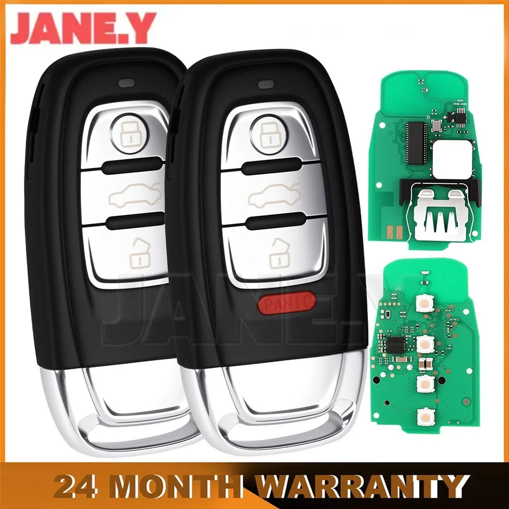 

3/4Buttons Keyless Go Remote Key Fob For Audi A4 A5 A6L A7 A8 Q5 315/433/868Mhz 754J Smart Key 4G0959754J 4H0959754F 8T0959754K