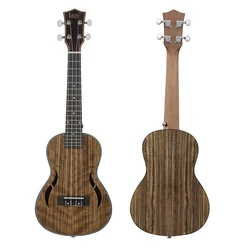 Ukulele Walnut Soprano Ukulele, 4 cordas guitarra havaiana, mini guitarra, iniciante, crianças presente, instrumentos musicais de cordas, 26