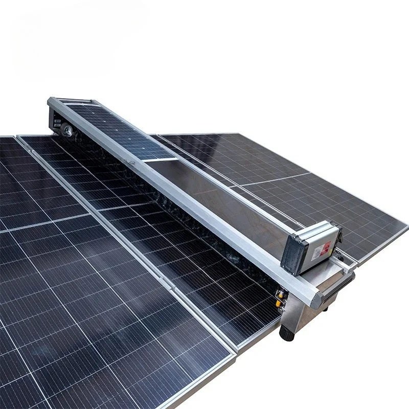 Solar photovoltaic panel engineering system cleaning brush roller plate automatic cleaning efficient dust removal machine expert