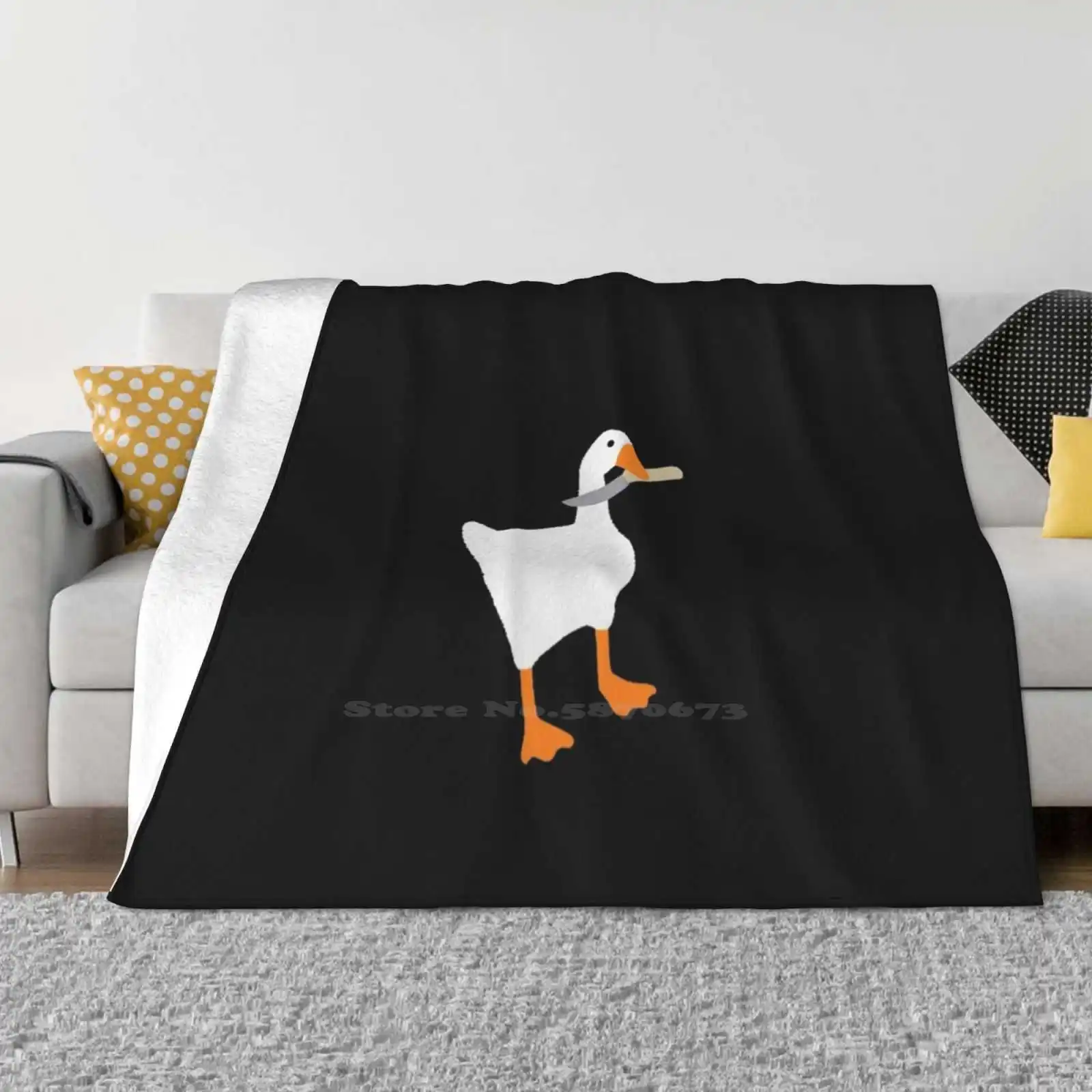 Untitled Goose Game Sticker 2 Super Warm Soft Blankets Throw On Sofa/Bed/Travel Vsco Dank Meme Jschlatt Smplive Callmecarson