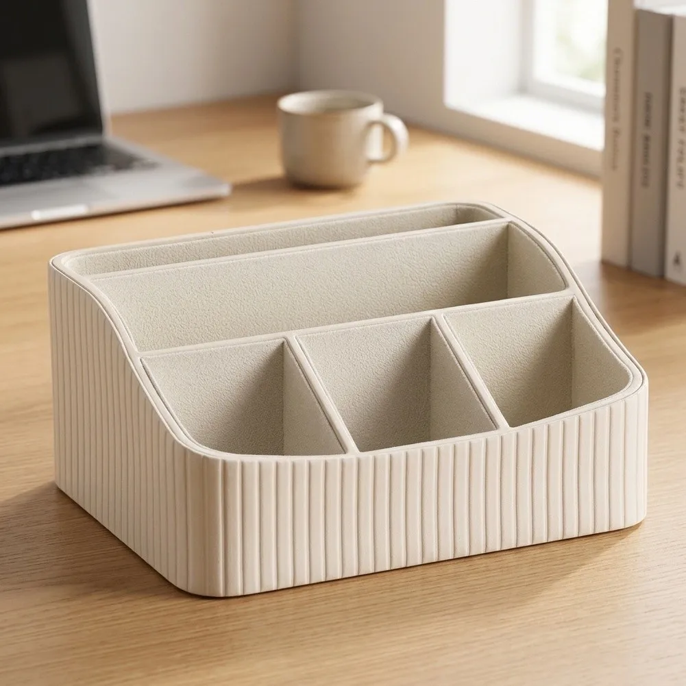 Countertop Desktop Organizer Box for Remote Controls Mail Bills Tablets and Office Essentials Home Office Desk Use