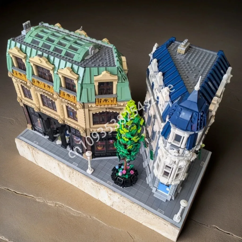 

10508 шт. MOC старый район, модульные здания, строительные блоки, сборка, рождественская игрушка, подарок, практические способности для детей