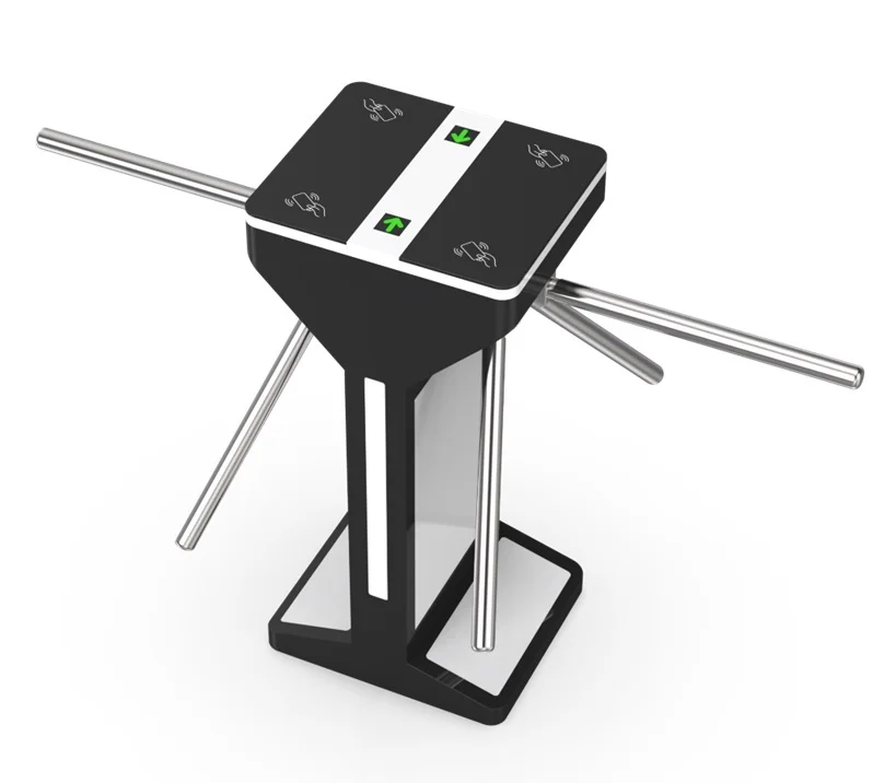 

Scenic School Construction Site Gym Double Motor Tripod Turnstile Barrier Gates QR Code Swipe Card Face Recognition