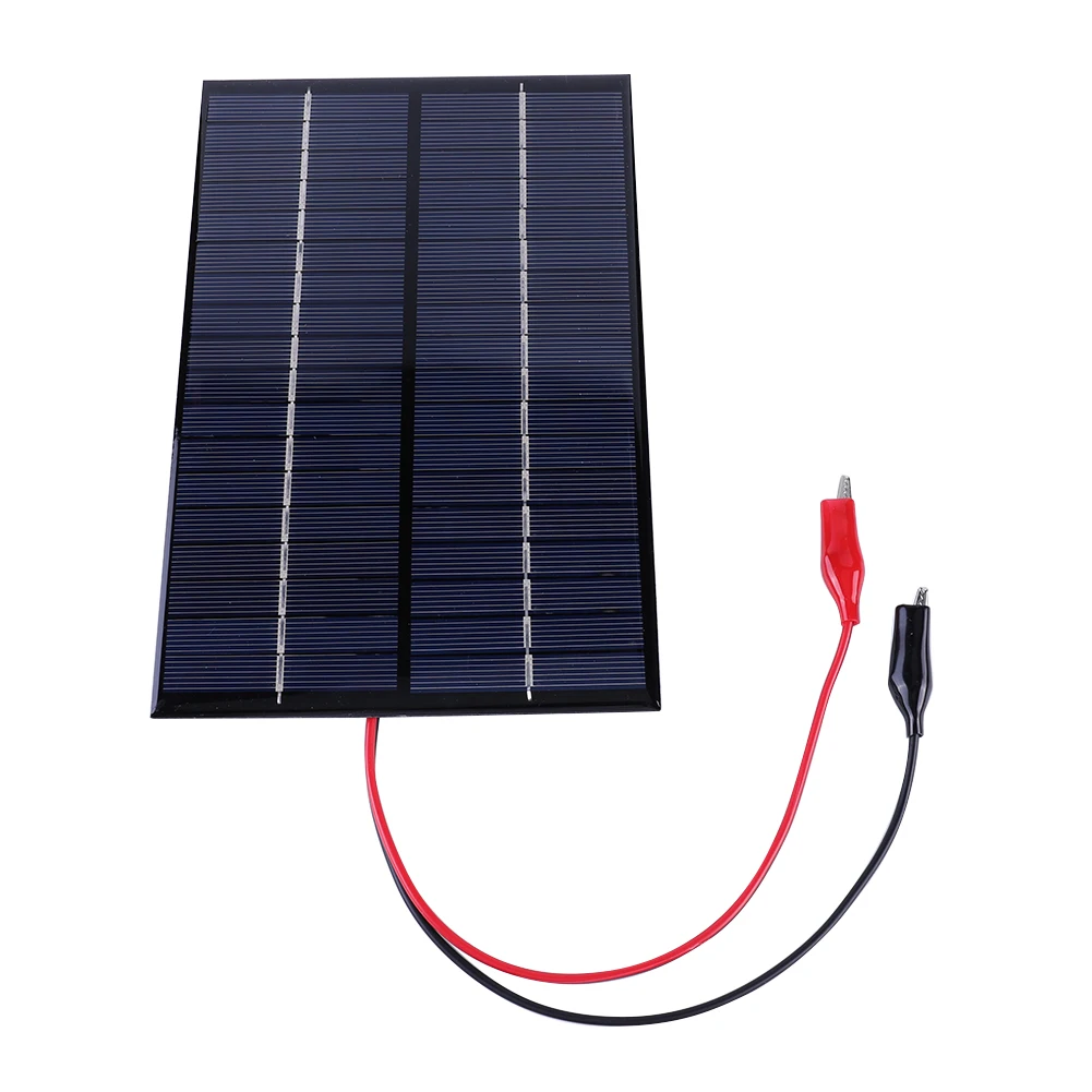 8/10W 12/18V Solar Panel Polycrystalline Board Portable Outdoor Waterproof DIY Solar Cells Charger for 12V-18V Battery Charging