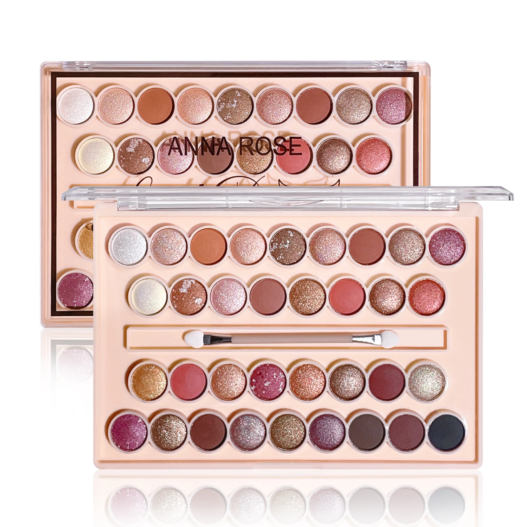 [顔料入りアイシャドウ] 高発色34色オールインワンアイシャドウパレット |   防水性と耐久性があり、日常使いに適しています。