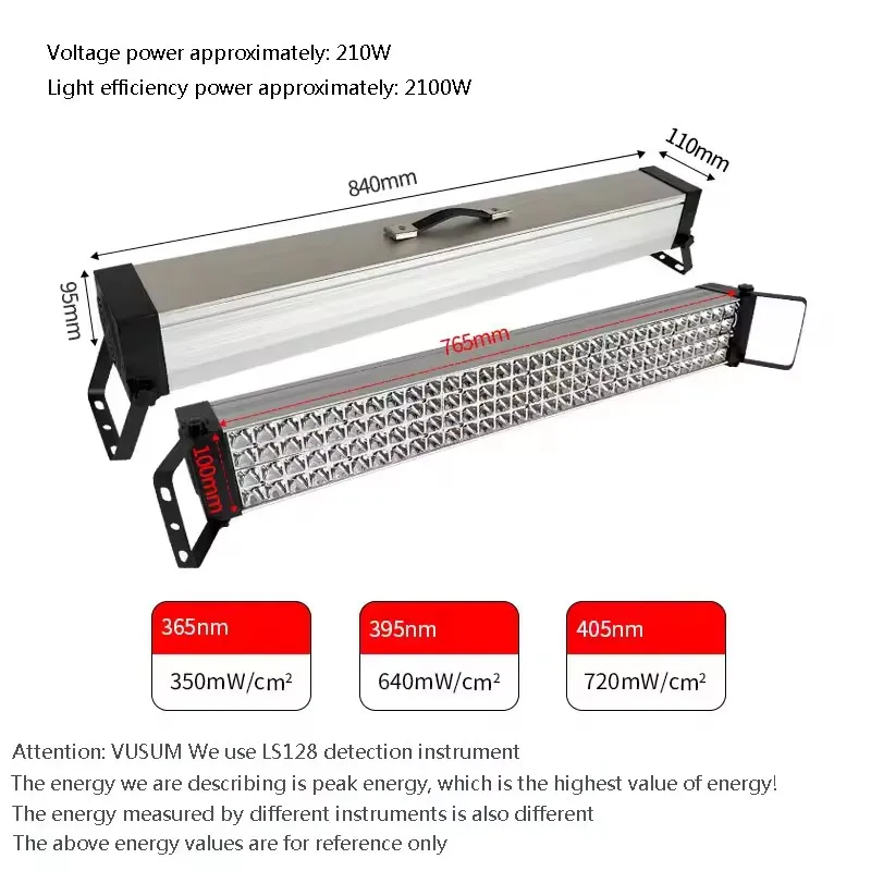 High Power Portable Portable 365nm 395nm 405nm  UV Curing Lamp Shadowless Glue Printing Lamp Ink Green Oil Exposure resin DIY