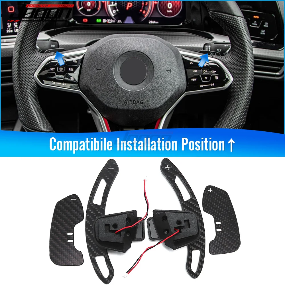 JOGON Steering Wheel Paddle For VW Golf 8 MK8 R GTI R Line Magnetic Shifter Paddle Car Interior Accessories DSG Extention