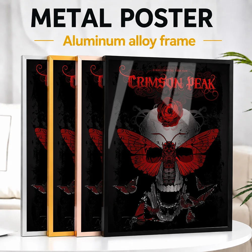 Crimson Peak Movie Metal Poster With Aluminum Alloy Frame Customized Painting Style Wall Art For Home Theater And Living Room