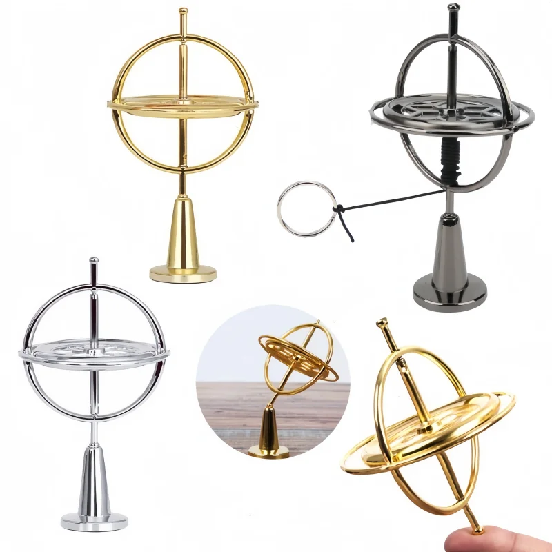 

Anti-Gravity Metal Finger Gyroscope Self-Balancing Stress Relief Spin Toy Decompression Educational Spinning Top Stress Relief